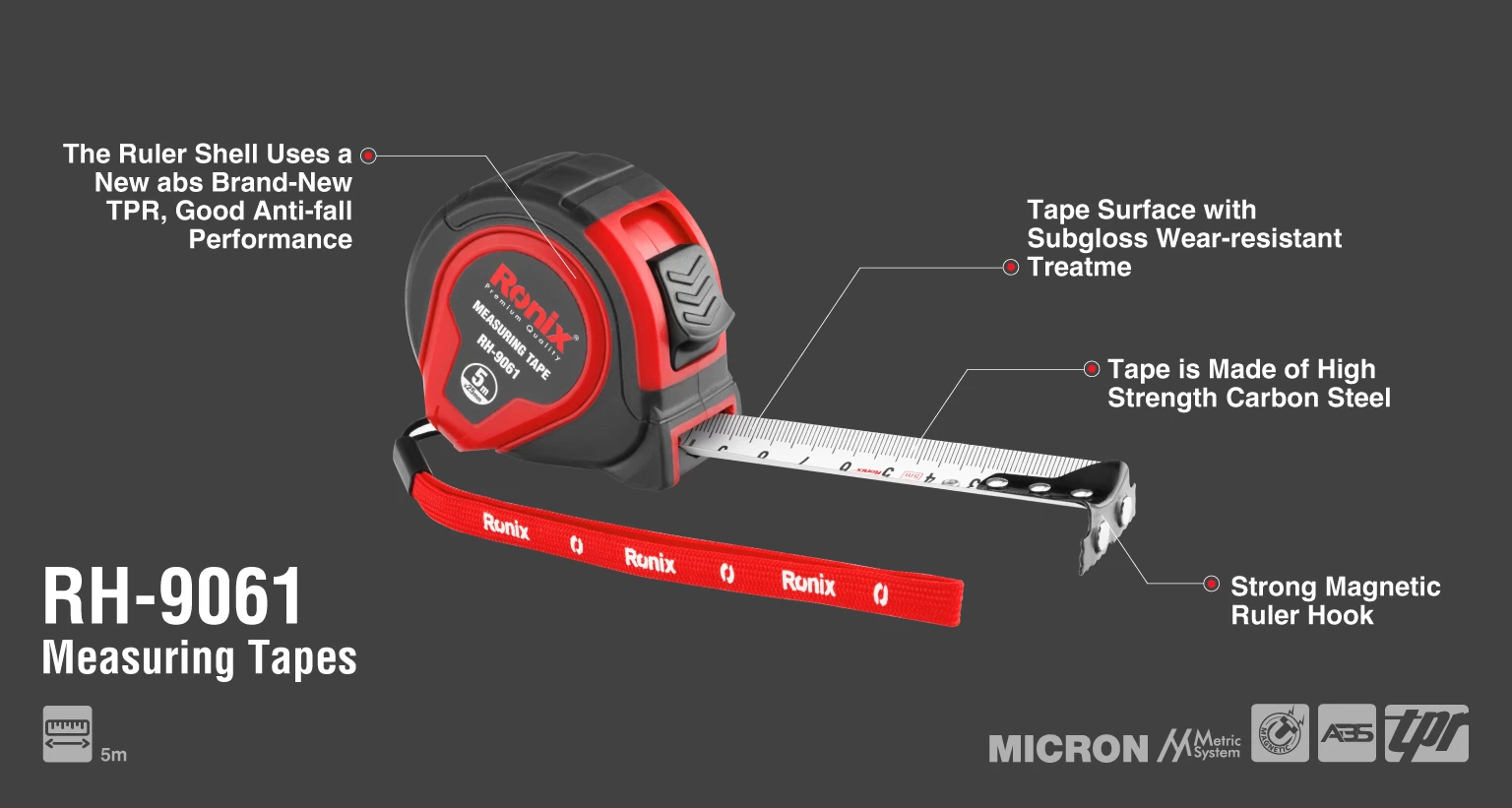 Measuring tape 5m-Micron model_details