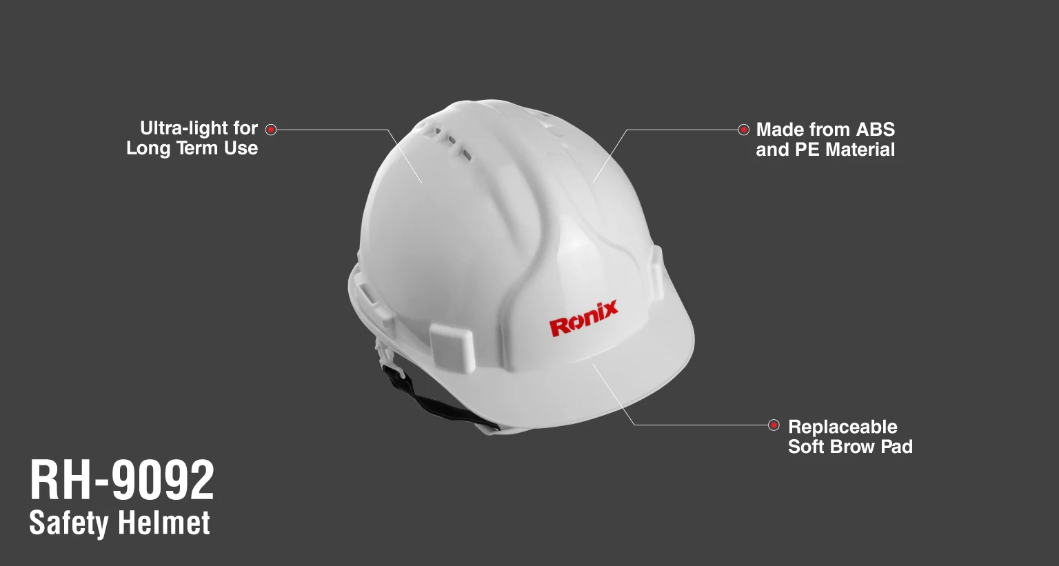 Safety Helmet-White-ABS_details