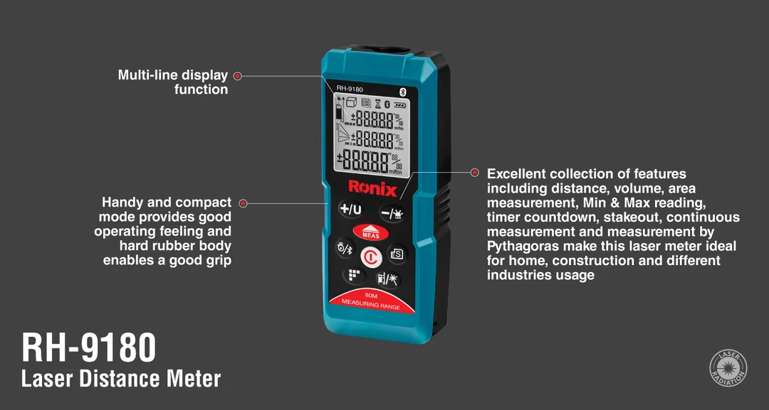 Laser Distance Meter with Bluetooth 80M_details