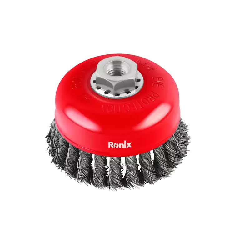 twisted knot cup brush 100mm