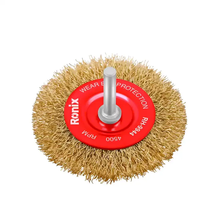 Crimped Shaft Mounted Wheel Brushes 75mm