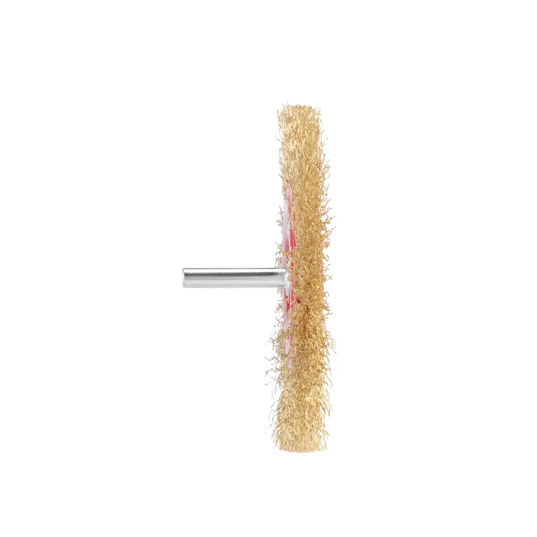 Crimped Shaft Mounted Wheel Brush 100mm