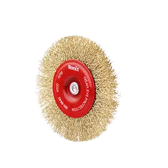 Crimped Shaft Mounted Wheel Brush 100mm