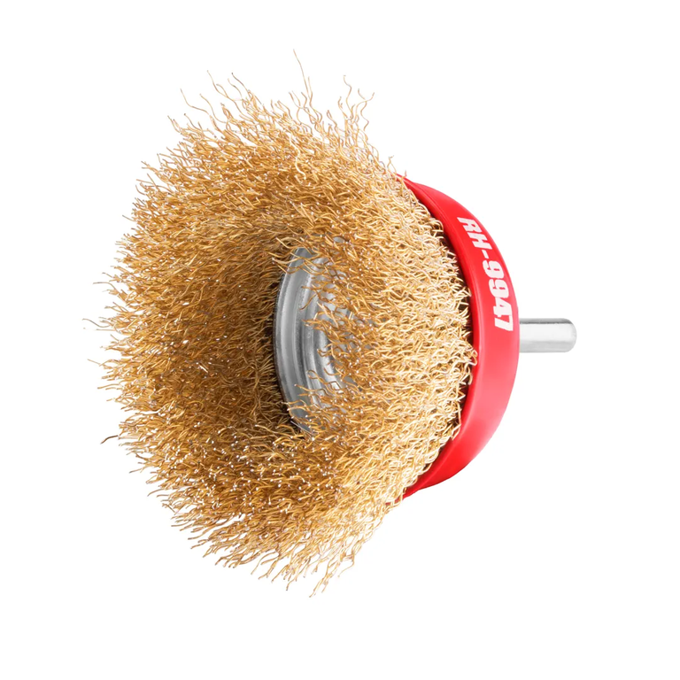 Crimped Shaft Mounted Cup Brush 75mm