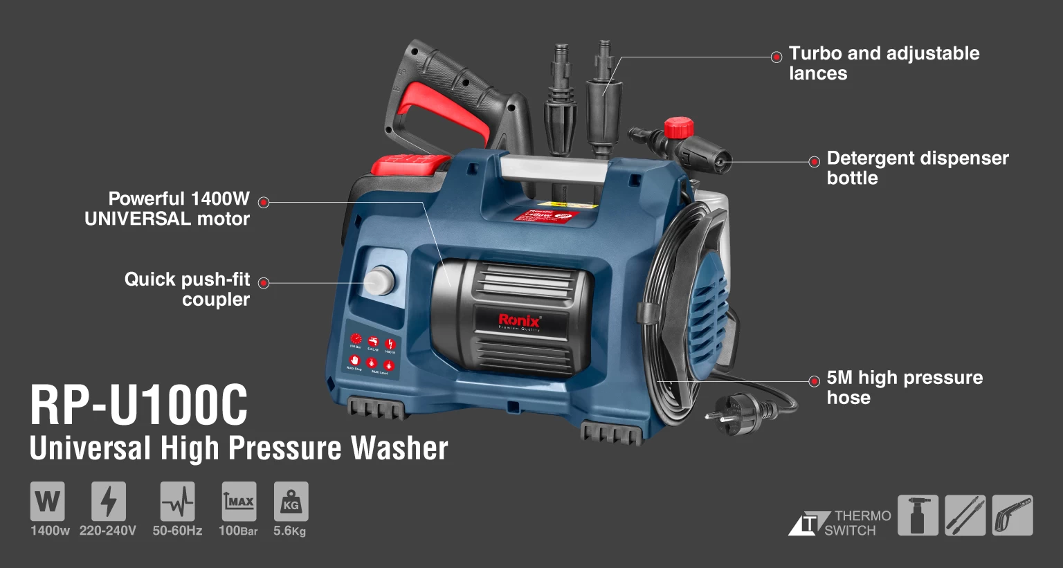 Universal High Pressure Washer,6.2L/Min_details