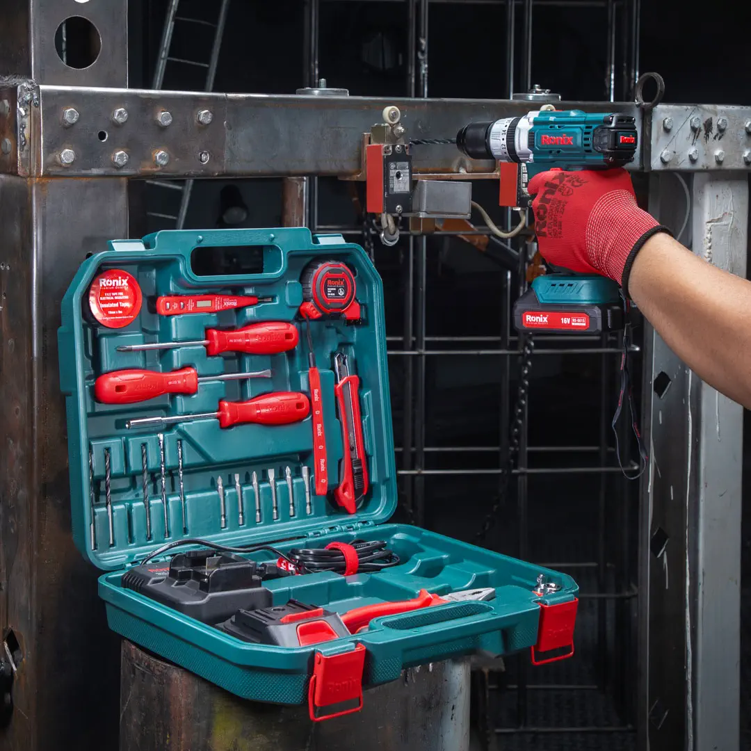 Akku-Bohrschrauber-Set 16 V (33-teilig)