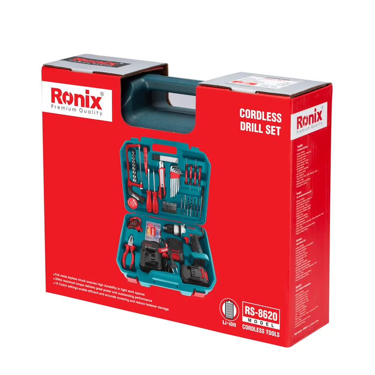 20V Cordless Drill Driver Set 53 pcs with hand tools