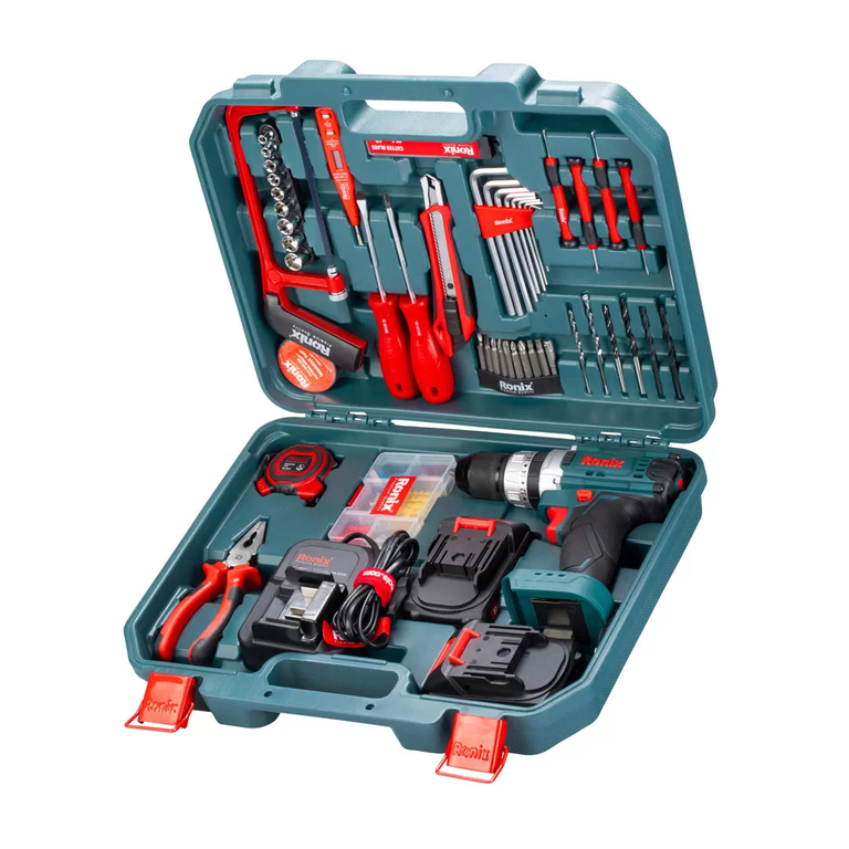 20V Cordless Drill Driver Set 53 pcs with hand tools