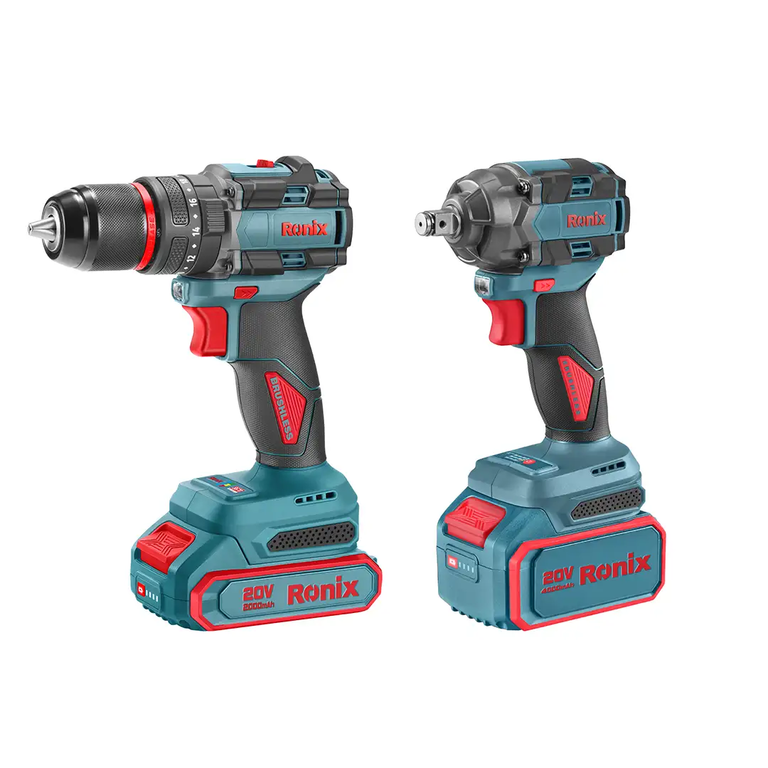 20V Cordless 2Pcs Combo Kit ( Impact Drill , Impact Wrench)